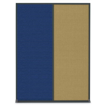 United Visual Products Single Door Radius Plus Corkboard, 18"X UV8000PLUS-BRONZE-CLOUD